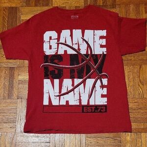 Route 66 Red "Game Is My Name" T-Shirt SIZE 10/12